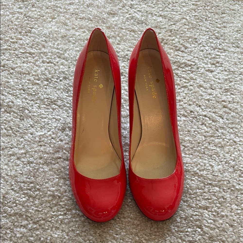 Kate Spade Glossy Red Heels